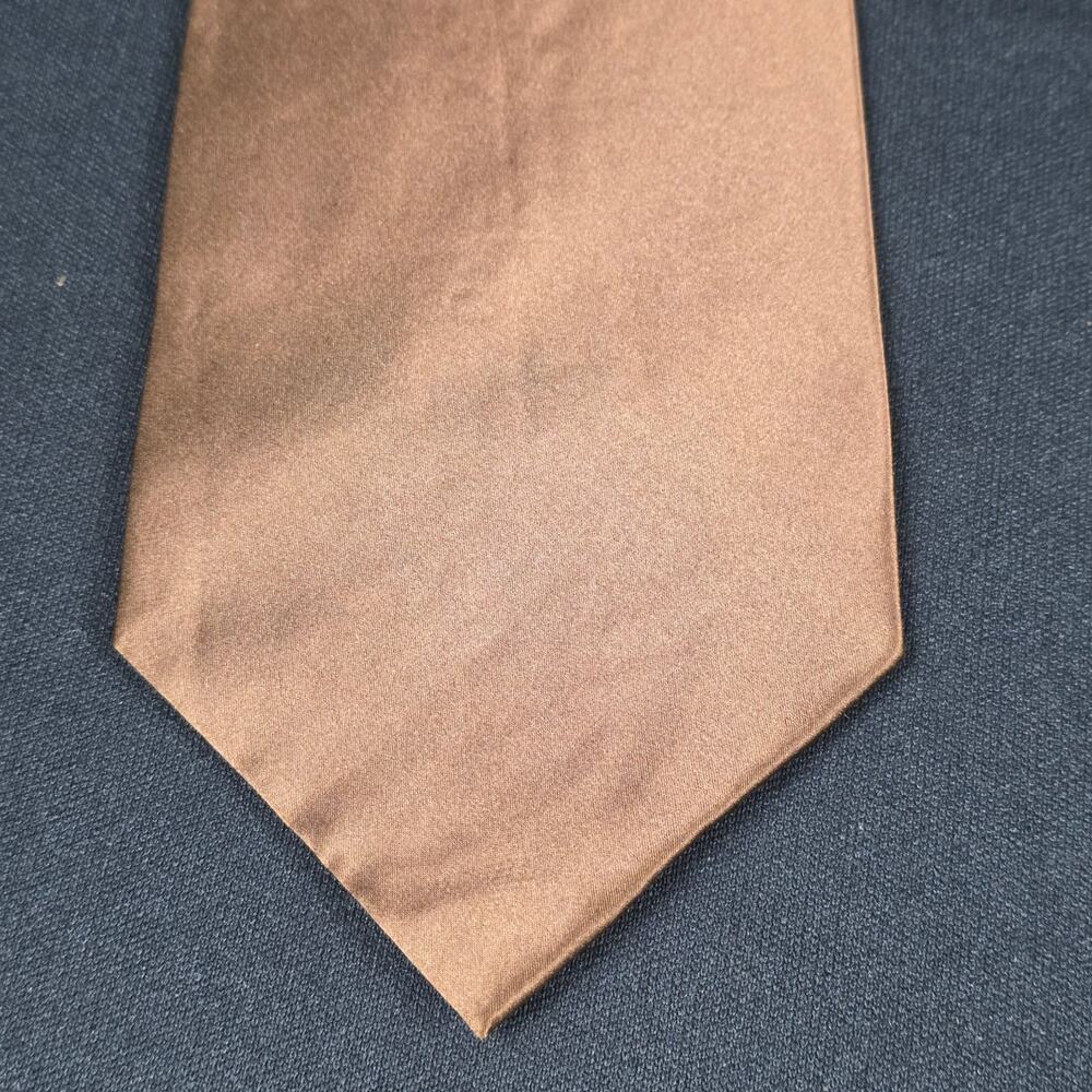 Giorgio Bissoni Tie Men's Brown 100% Silk Solid Necktie